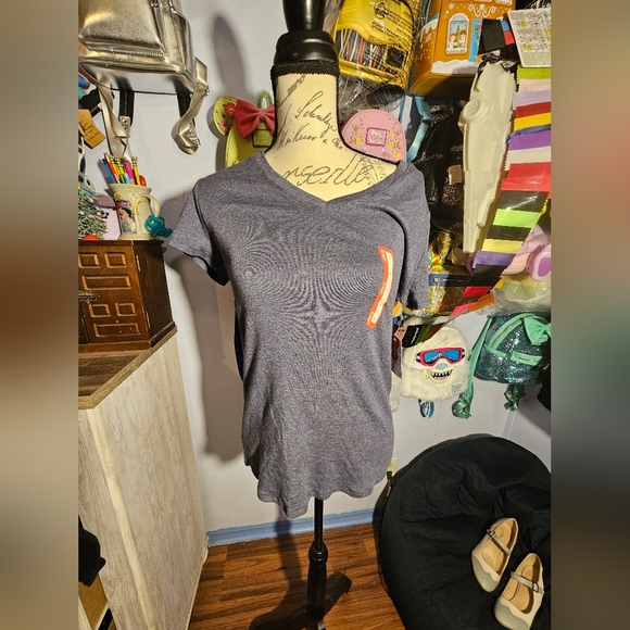 NWT BCG Navy Blue V Neck Ladies Tee Size Large - Picture 6 of 8